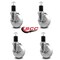 Service Caster 5'' Nylon Swivel 1-3/4'' Expanding Stem Caster Set with Brake, 4PK SCC-EX20S514-NYS-TLB-134-4 - alternate 4